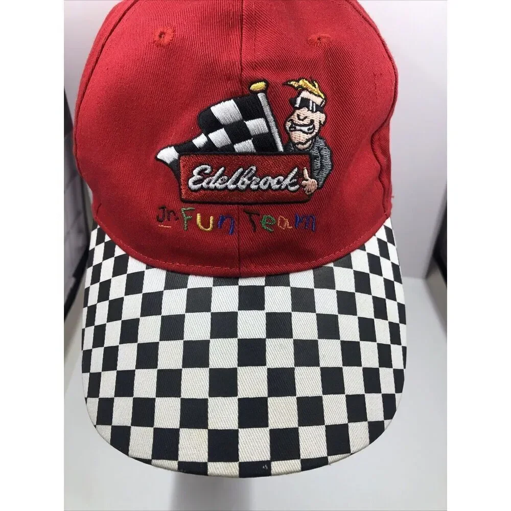 Edelbrock Hot Rod Power Tour Red Baseball Cap Edelbrock Jr. Fun Team Snap back
